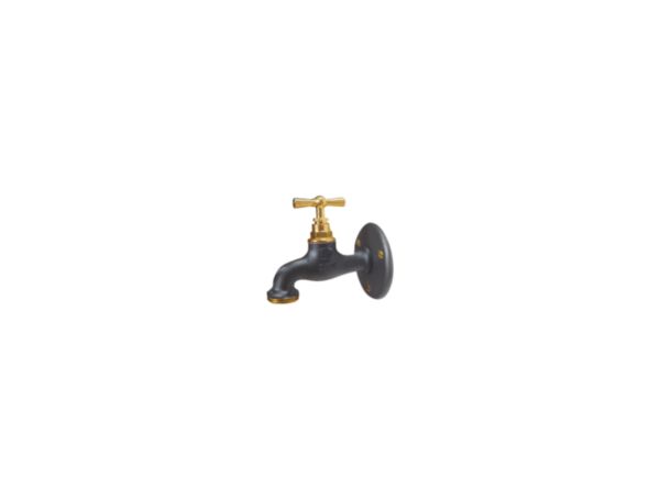 Robinet arrosage 15X21-20X27 + applique FF 15X21  coloris manganese (gris fonce paillete) Réf. 70F-11FF