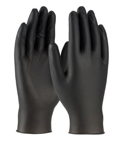 Gants jetables nitrile noir résistants Novipro - boîte de 100 taille 9