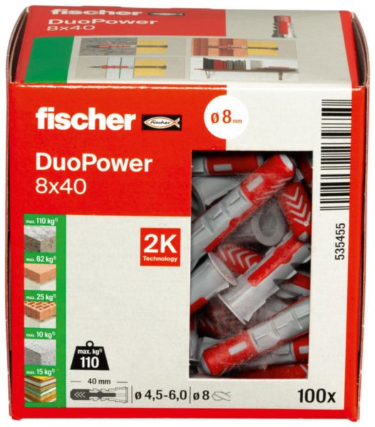 Cheville Duopower 8x40 b100