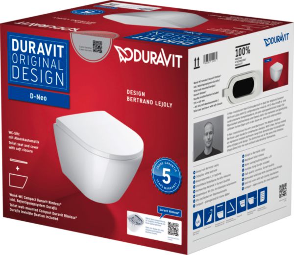 Pack suspendu Compact Duravit D-Neo 370x480x400 mm Réf. 45880900A1