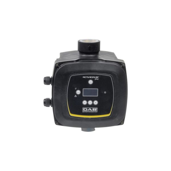 Variateur de vitesse en ligne ACTIVE DRIVER+ M/M 1.1 permet de fournir une pression constante raccordement M 1"1/4 M 1"1/2 alimentation électrique monophasée 230V puissance maximum de la pompe 1,1 kW Réf. 416010