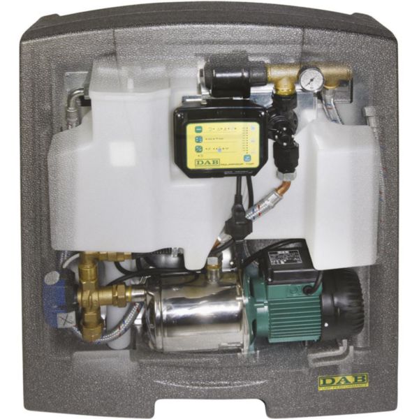 Gestionnaire de pompe pour eaux de pluies AQUAPROF BASIC 40/50 alimentation 230 V - 0,75 kW - 5,3 A bascule eau de pluie eau de ville automatique livré monté avec flotteur de 20 m Réf. 355007