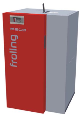 Chaudière à granulés PECO 20 avec flexible d'aspiration 12,5 m silo textile de type 10 Réf. PE20SAF10