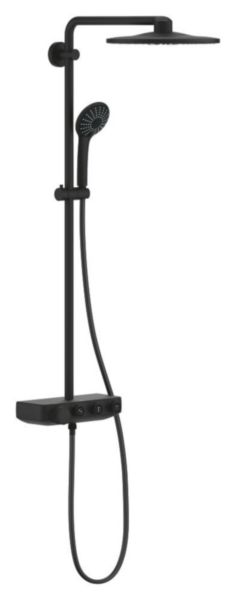 Colonne douche avec mitigeur thermostatique Euphoria SmartControl System 310 Duo Phantom Black Réf. 22120KF0
