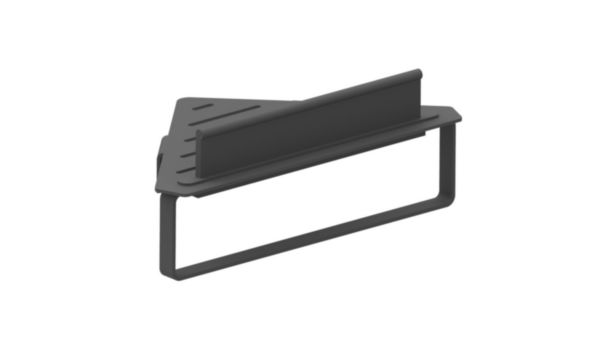 Tablette de douche d'angle Alterna avec raclette intégrée coloris noir