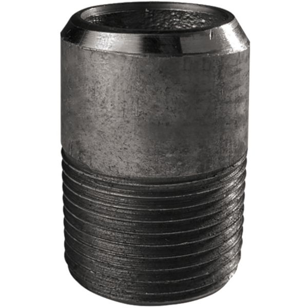 Demi-mamelon 530A tube soudé filetage conique longueur 100mm noir D15x21 réf.530AN10015