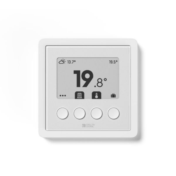 Boitier d'ambiance permettant d'activer ou de désactiver la gestion automatique des occultants avec Tywell Pro, et de régler la consigne de température avec un récepteur Réf. 6702001