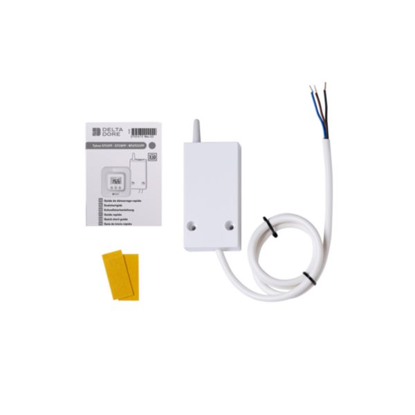 Récepteur radio fil pilote pilotable en consigne, à associer à un thermostat d'ambiance Tybox 5101, pour radiateur fil pilote. Réf. 6050673