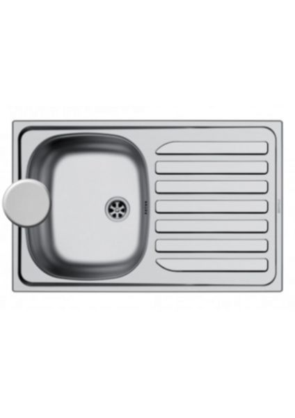Evier 1 cuve + égouttoir sans vidage L 75,5 x P 48 cm Réversible Réf : E8PNU