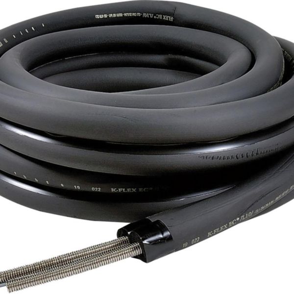 Image principale de Conduit inox bi-tube. Diamètre 16mm. Raccord F 3/4". Longueur 20m. Réf: CIBT20L20