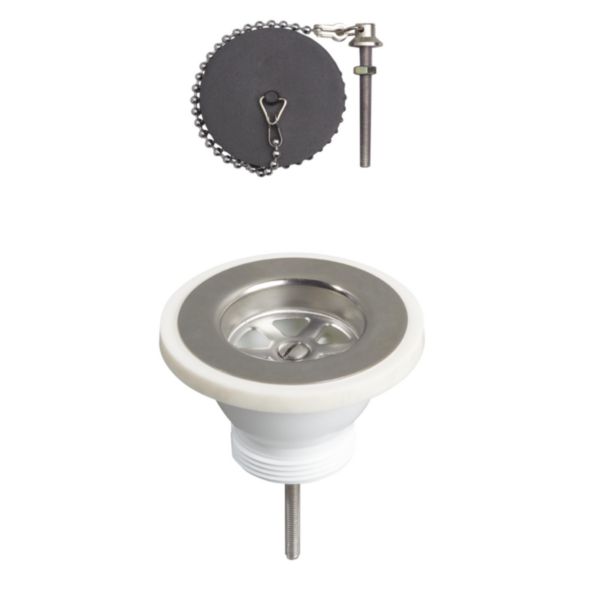 Bonde d'évier D60 à bouchon et chainette Réf. 30723129