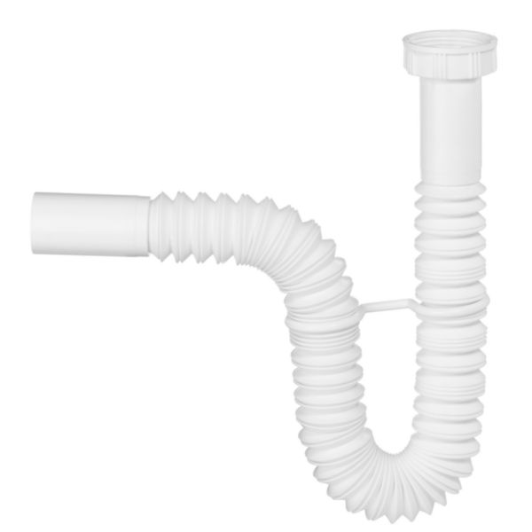 Siphon extensible pour lavabo entrée 1"1/4, sortie à coller D32. idéal en rénovation Réf. 30723127