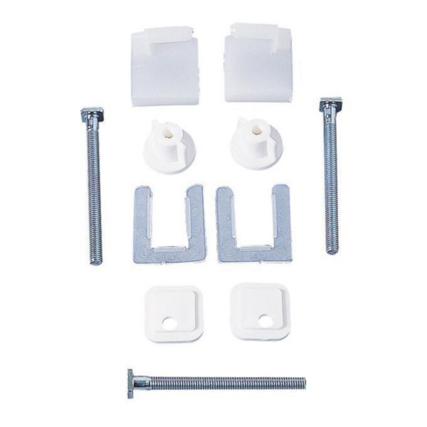 Ensemble complet de fixation en métal et plastique pour abattant Réf. 20724133