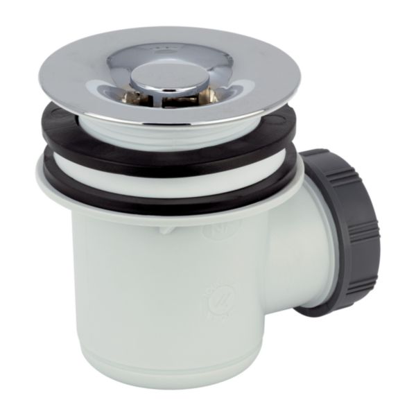 Bonde de douche Tourbillon D60 avec sortie D40 à visser ou à coller et grille en ABS chromé Réf. 30723171