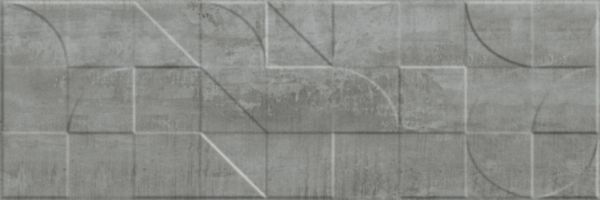 Faïence Arte Deco Infinity basalt décor 20 x 60 cm