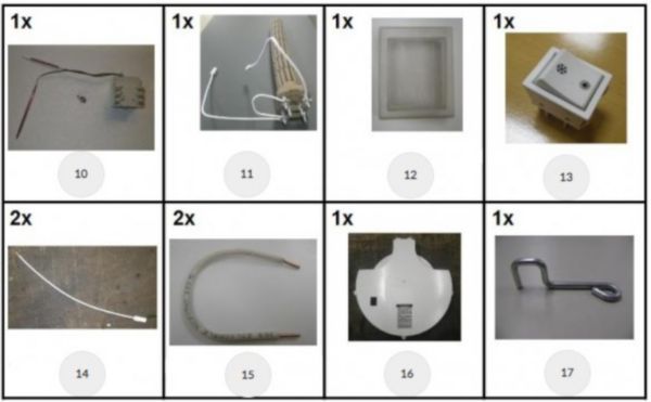Image principale de Kit électrique steatite 2200W tous courants pour Conforto Verticaux Muraux Réf : 009251