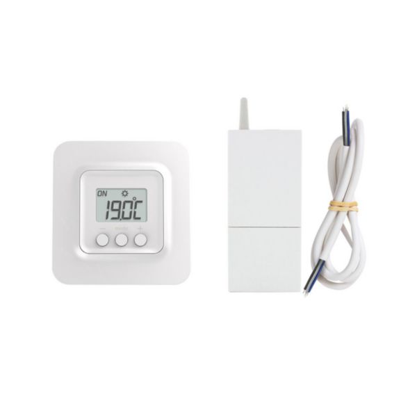 Image principale de Thermostat d'ambiance radio Tybox 5300 pour système réversible/non réversible, mono/multizones : registre gainable, commande chaudière, poêle à bois, PAC, vanne ou circulateur Réf. 6053082
