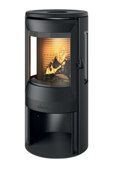 Poêle à bois NEOSEN 3 vitres acier noir 6 kW longueur de bûches 40 cm Réf. P948837