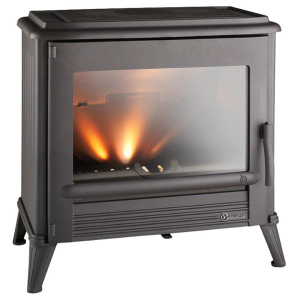 Poêle à bois MODENA fonte anthracite 10 kW longueur de bûches 50 cm Réf. P917544