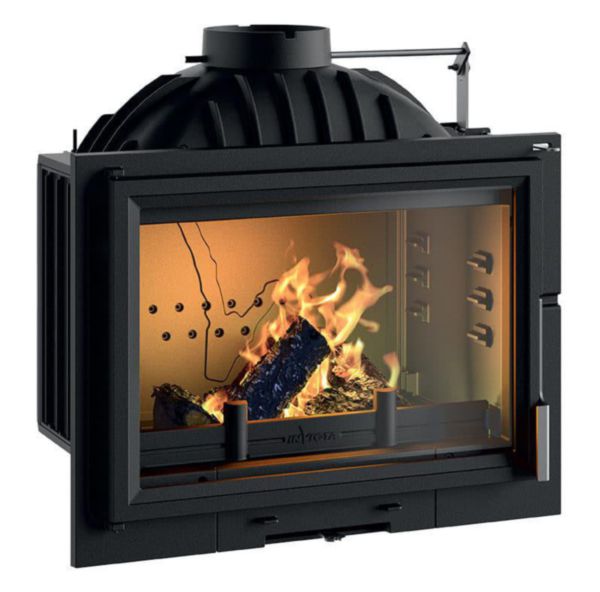 Foyer à bois 700 PHILOS fonte anthracite 10 kW longueur de bûche 50cm Réf. P977102