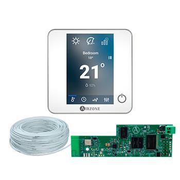 Image principale de Pack thermostats bluezero blancs (5) + câble + webserver cloud wifi réf : ptbbf5bw