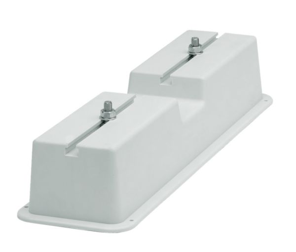 Support Sol PVC rigide SB 420x80mm x2 - Blanc Réf : B3357