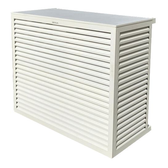 Image principale de Cache clim en aluminium blanc ral 9010 - XL  réf : DECOCLIM-23AXL9010