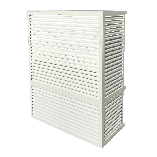 Cache clim en aluminium blanc ral 9010 option - XXL réf : DECOCLIM-23AXL9010-PLUS