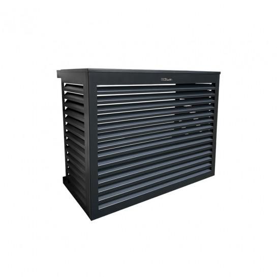 Image principale de Cache clim en aluminium gris anthracite ral 7016 - Small réf : DECOCLIM-23AS7016