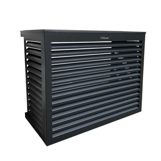 Image principale de Cache clim en aluminium gris anthracite ral 7016 - Large réf : DECOCLIM-23AL7016