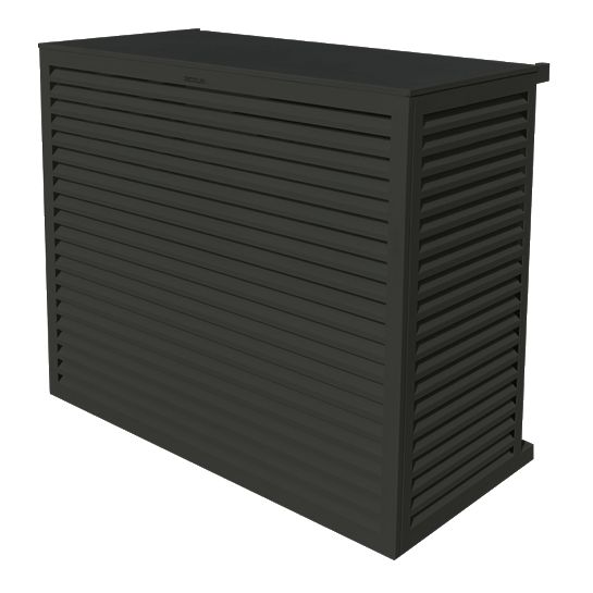 Image principale de Cache clim en aluminium  gris anthracite ral 7016 - XL  réf : DECOCLIM-23AXL7016