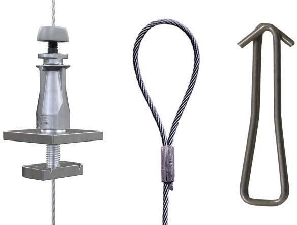 Kit de 4 suspensions pour cassette de climatisation L=2m, ancrage béton + outil de pose réf.KITCLIM4