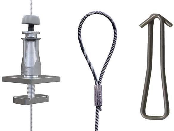 Kit de 8 suspensions pour cassette de climatisation L=2m, ancrage béton + outil de pose réf.KITCLIM8