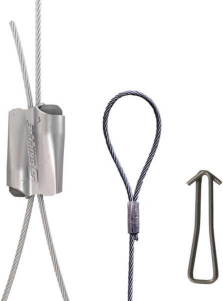 Kit de 4 suspensions universelles L=2m embout Boucle réf.KXP22UNIV4