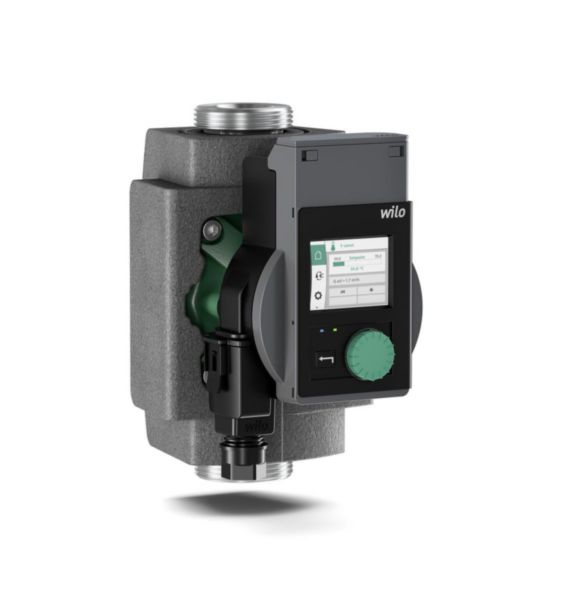 Circulateur ECS Wilo-Stratos PICO-Z 25/0,5-6 à rotor noyé avec raccord fileté, moteur CE auto-protégé et régulation de puissance électronique intégrée pour les systèmes de bouclage d'eau chaude sanitaire. Réf: 4255434