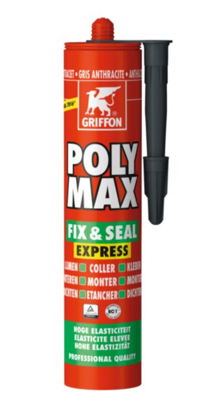 Colle PVC Poly Max Fix&Seal Express anthracite - Cartouche de 435g Réf. 6315142