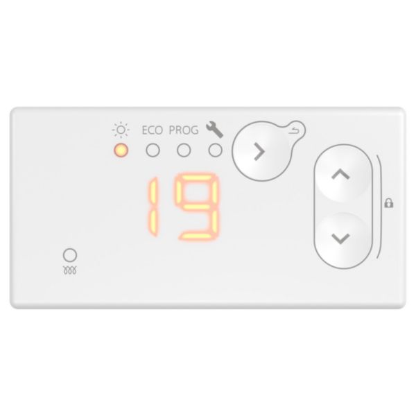 Image principale de Convecteur électrique F617 équipé d'un boîtier digital programmable horizontal 1250W blanc Réf. 561732