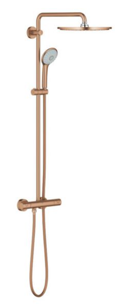 Colonne de douche avec mitigeur thermostatique Euphoria System 310 Warm Sunset brossé Réf. 26075DL0