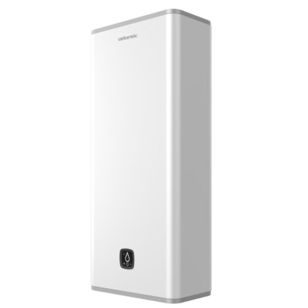 Chauffe-eau électrique Linéo compact multiposition connecté blanc 100L monophasé installation verticale ou horizontale côté gauche livré avec 2 raccords diélectriques 1/2 vers 3/4 Réf 157216