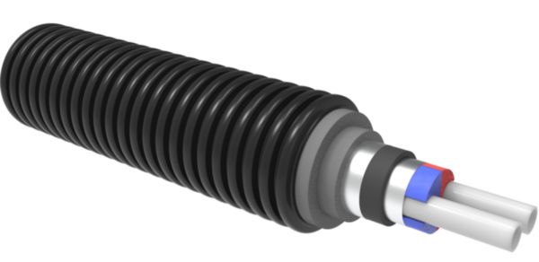 Tube pré-isolé ECOFLEX THERMO VIP TWIN 2x40x3,7/175 pour distribution réseau urbain réf.1118582
