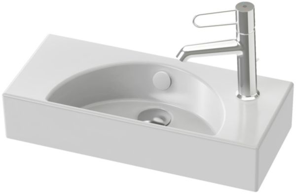 Lave-mains compact L50 x P22,5 cm, livré sans bonde blanc Réf.: EGO112-56-00