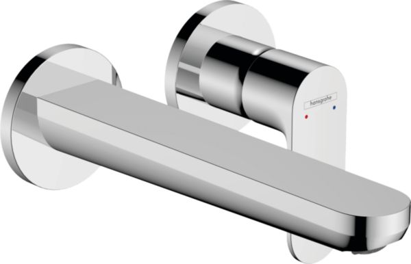 Façade mitigeur de lavabo  Rebris S pour montage encastré avec bec 20 cm Chromé Réf. 72528000
