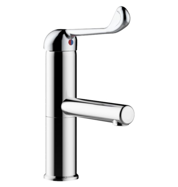Mitigeur lavabo  Modul'Mix hospitalier à bec fixe ou ajustable Saillie 150mm Hauteur sous bec 100mm sans vidage Chromé Réf. 75126