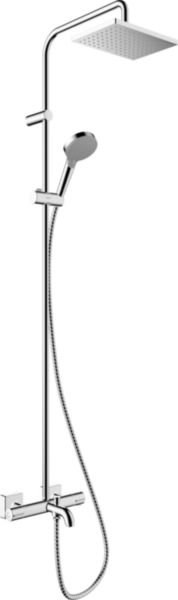 Colonne bain-douche Vernis Shape 230 1jet EcoSmart avec mitigeur thermostatique bain-douche Vernis Chromé Réf. 26098000