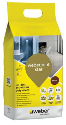 Mortier de jointoiement Weberjoint Star noyer T01 sac de 5 kg Réf. 11105185