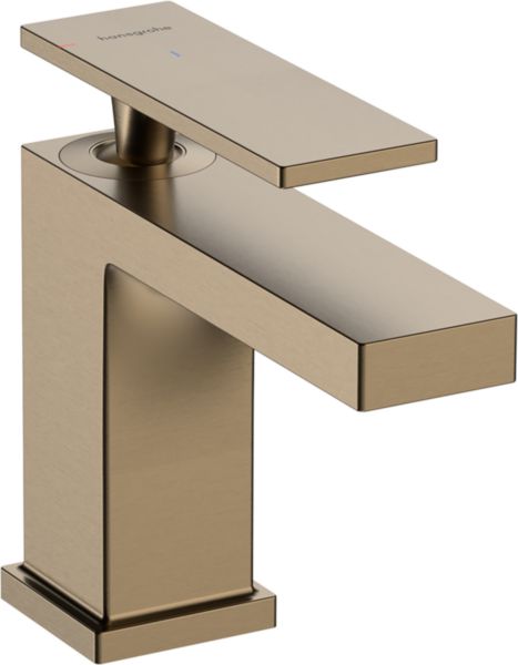Robinet de lave-mains 80 Tecturis E eau froide sans tirette ni vidage Bronze brossé Réf. 73013140