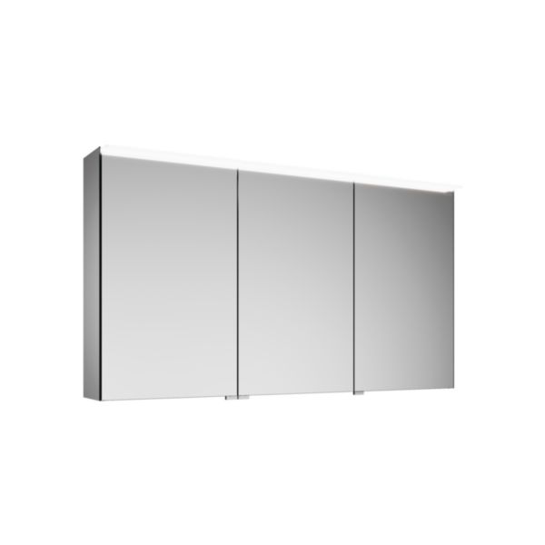 Armoire de toilette V.ry 3 portes miroirs, éclairage led horizontal, H67xP20xL120,6 version droite, côtés miroirs Réf. SPIY120RF