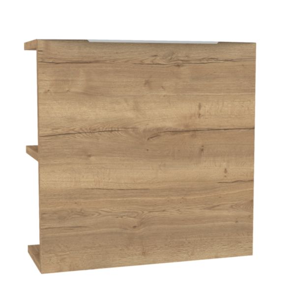 Lave mains Alterna Plénitude L55cm avec rangement tablette latéral P22cm Chêne raphia version droite