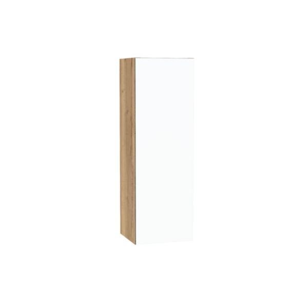 Armoire de toilette Alterna PLENITUDE chêne raphia H60 cm L20 cm P19 cm 1 porte version gauche