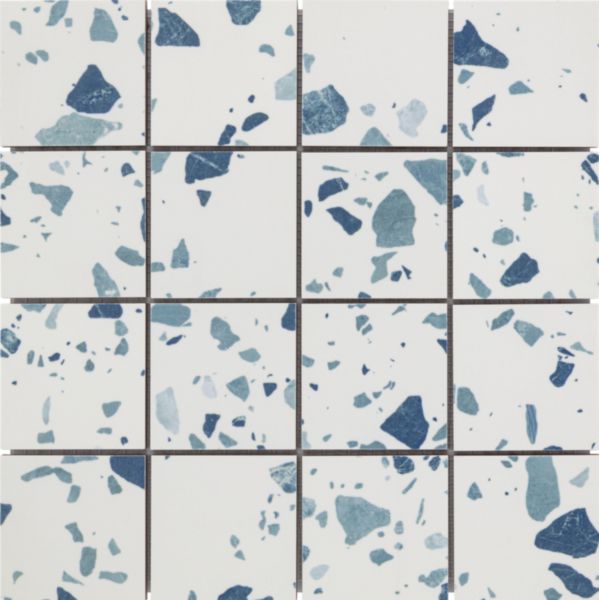 Grès cérame émaillé Barwolf Flakes XS blue mosaique 30 x 30 cm Réf. KEG-23072